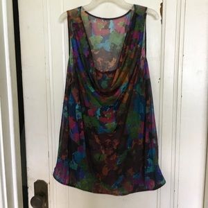Lane Bryant sz 18 sleeveless floral abstract print